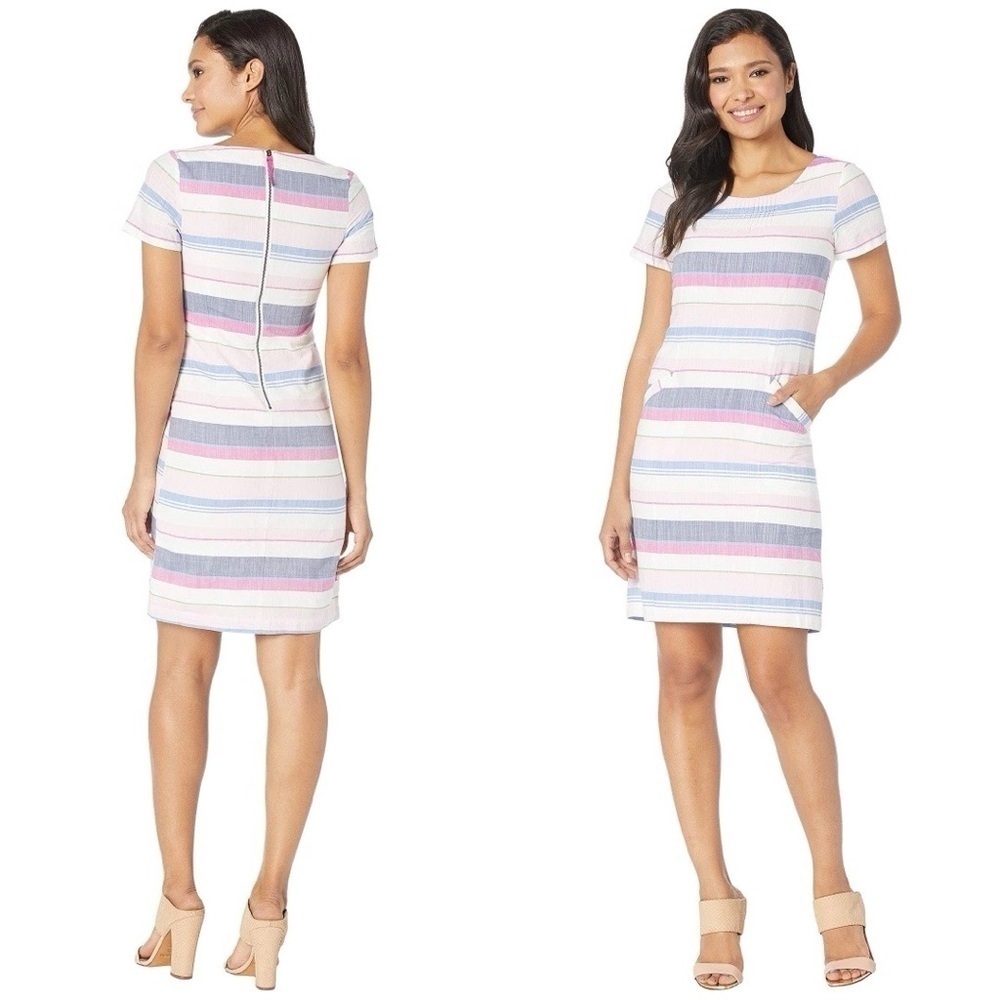 JOULES Henrietta Striped Multicolor Sheath Dress Sz 12